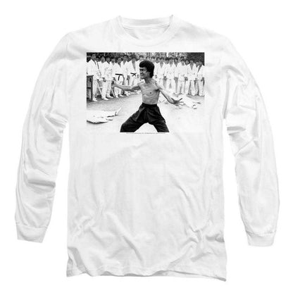 Front - Bruce Lee Unisex Adult Triumphant Long-Sleeved T-Shirt