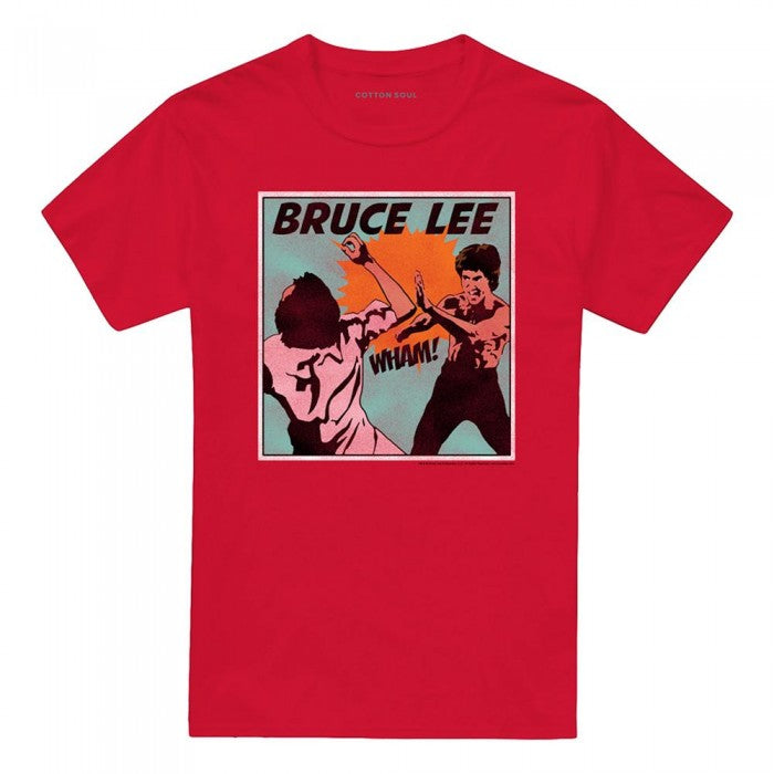 Front - Bruce Lee Unisex Adult Comic Panel T-Shirt