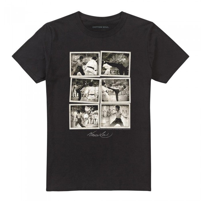 Front - Bruce Lee Unisex Adult Snap Shots T-Shirt