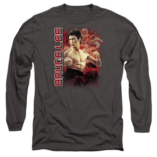 Front - Bruce Lee Unisex Adult Fury Long-Sleeved T-Shirt