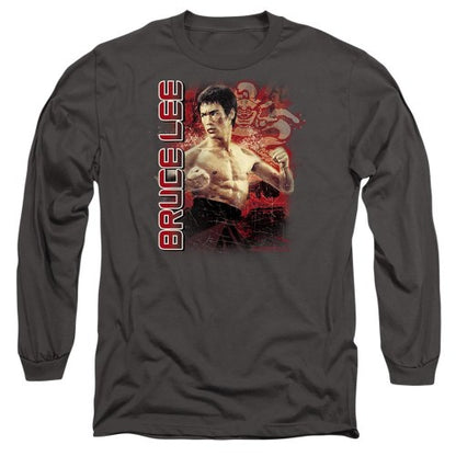 Front - Bruce Lee Unisex Adult Fury Long-Sleeved T-Shirt