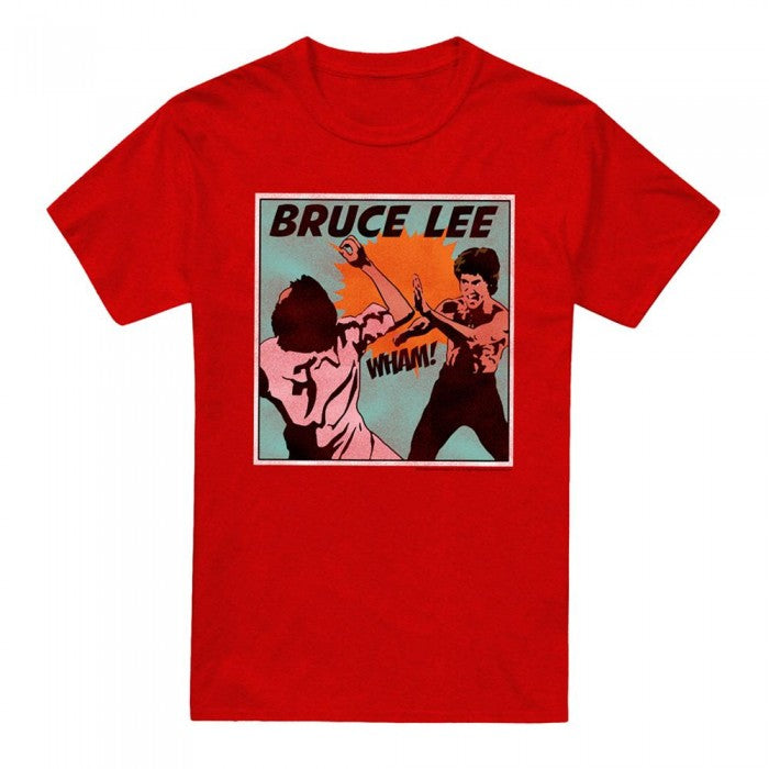 Front - Bruce Lee Unisex Adult Comic Panel T-Shirt