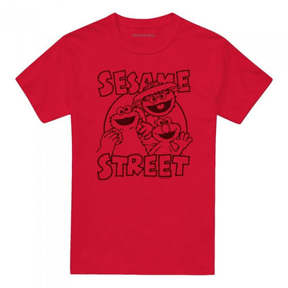 Front - Sesame Street Unisex Adult Group Crunch T-Shirt