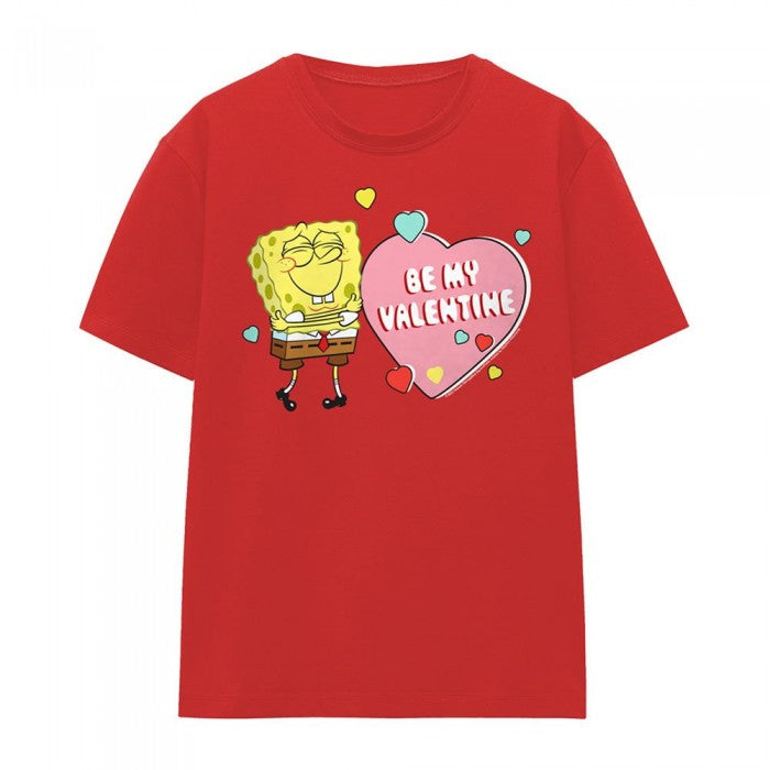 Front - SpongeBob SquarePants Womens/Ladies Be My Valentine T-Shirt