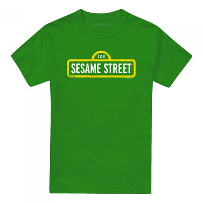 Front - Sesame Street Unisex Adult Rough Logo T-Shirt