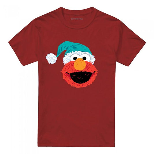 Front - Sesame Street Unisex Adult Elmo Christmas T-Shirt