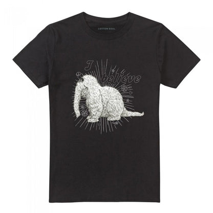 Front - Sesame Street Unisex Adult I Believe Snuffleupagus T-Shirt