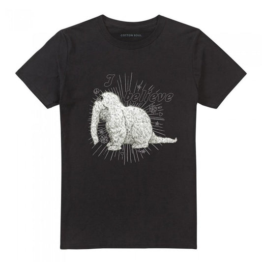 Front - Sesame Street Unisex Adult I Believe Snuffleupagus T-Shirt