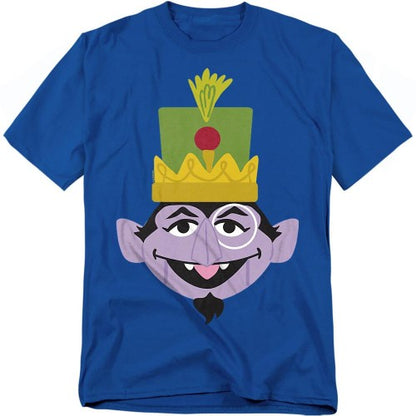 Front - Sesame Street Unisex Adult Count von Count Nutcracker Christmas T-Shirt