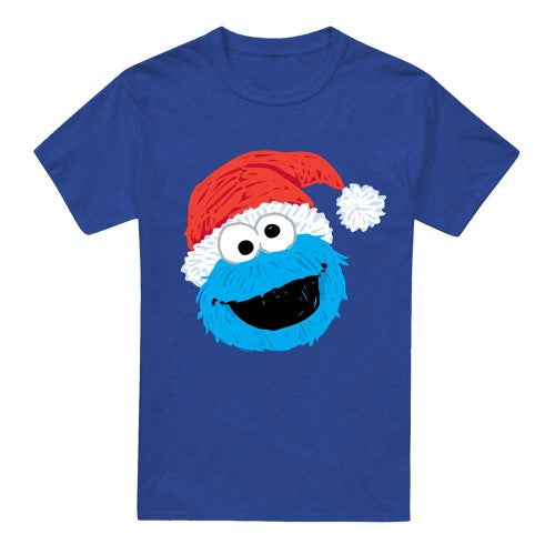 Front - Sesame Street Unisex Adult Grover Scribble Heather Christmas T-Shirt