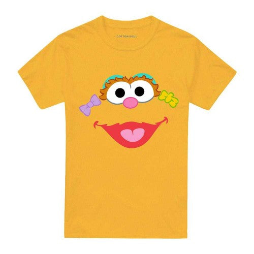 Front - Sesame Street Unisex Adult Zoey Face T-Shirt