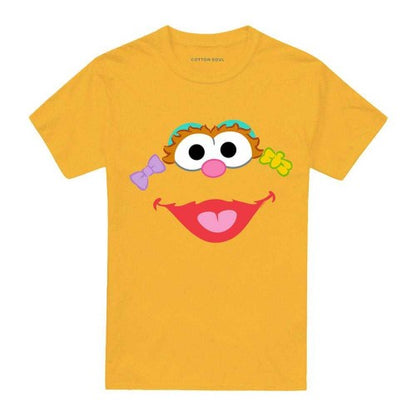 Front - Sesame Street Unisex Adult Zoey Face T-Shirt