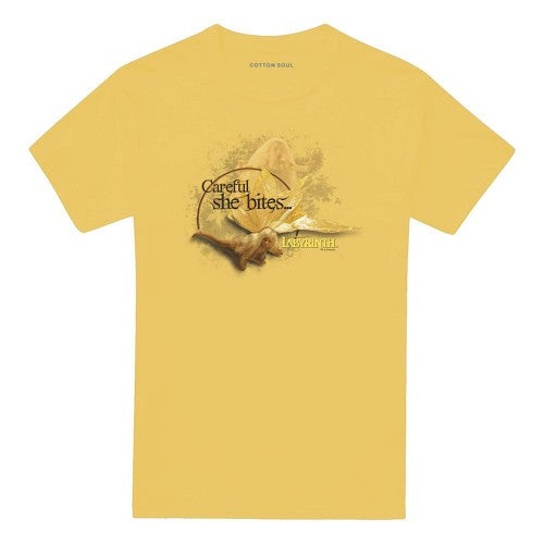 Front - Labyrinth Unisex Adult Careful She Bites T-Shirt