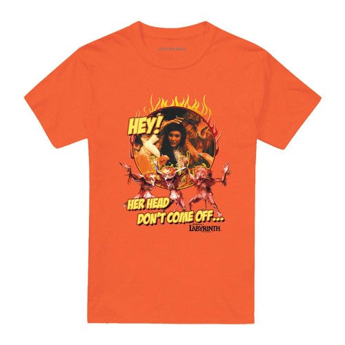 Front - Labyrinth Unisex Adult Hey Head Don´t Come Off T-Shirt