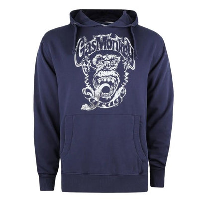 Black - Front - Gas Monkey Garage Mens Logo Hoodie