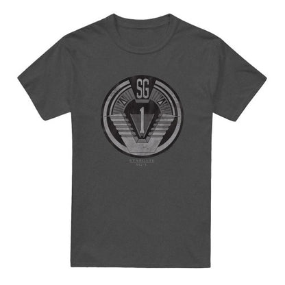 Front - Stargate SG-1 Unisex Adult Team Badge T-Shirt