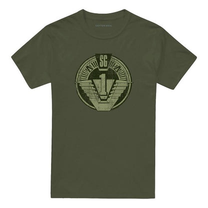 Front - Stargate SG-1 Unisex Adult Distressed T-Shirt