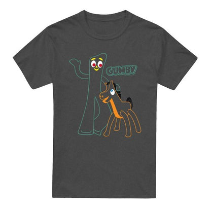 Front - Gumby Unisex Adult Outline T-Shirt
