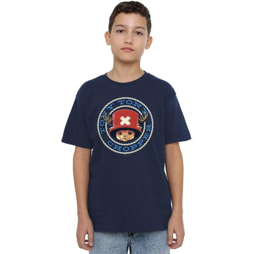 Front - One Piece Childrens/Kids Tony Tony Chopper Face T-Shirt