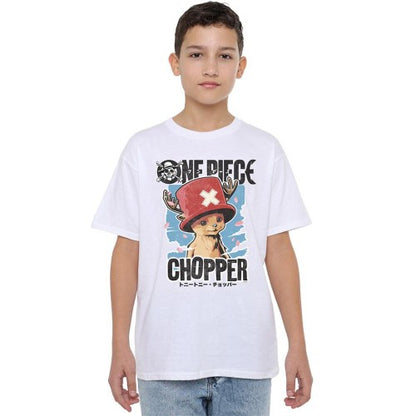 Front - One Piece Boys Tony Tony Chopper Portrait T-Shirt