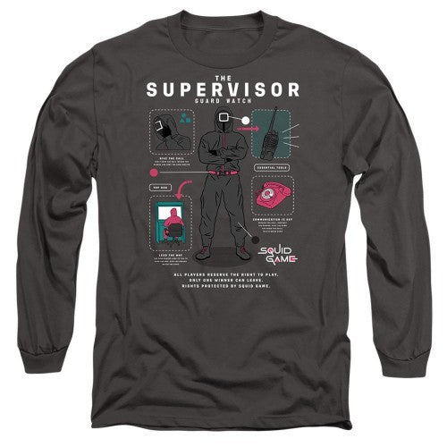 Front - Squid Game Unisex Adult Season Three The Supervisor Long-Sleeved T-Shirt