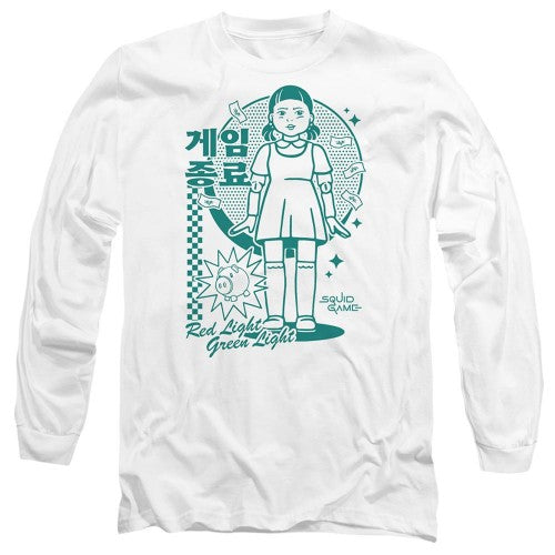 Front - Squid Game Unisex Adult Season Three Red Light Green Light Long-Sleeved T-Shirt