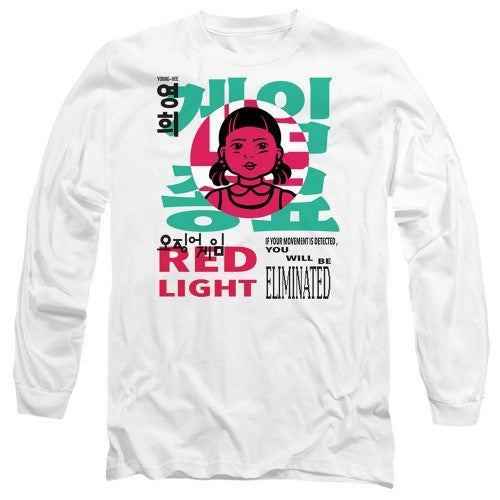 Front - Squid Game Unisex Adult Season 3 Red Light Young Hee Long-Sleeved T-Shirt