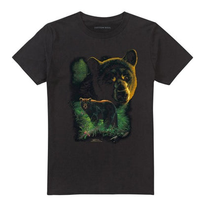 Front - Wild Wings Unisex Adult Wildlife Black Bears T-Shirt