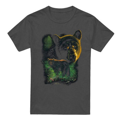 Front - Wild Wings Unisex Adult Wildlife Black Bears T-Shirt