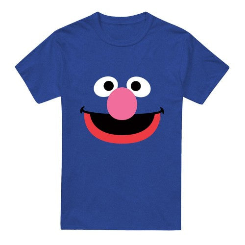 Front - Sesame Street Unisex Adult Grover Face T-Shirt