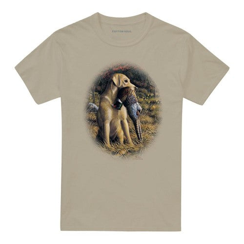 Front - Wild Wings Unisex Adult Wildlife Yellow Lab With Pheasant T-Shirt