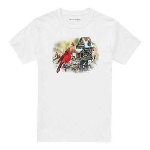 Front - Wild Wings Unisex Adult Cardinals Rustic Retreat T-Shirt