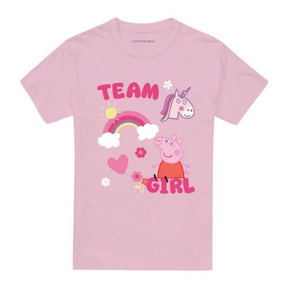 Front - Peppa Pig Unisex Adult Team Girl Icons T-Shirt