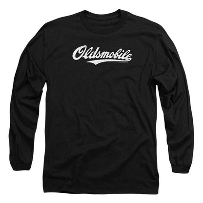 Front - Oldsmobile Unisex Adult Cursive Logo Long-Sleeved T-Shirt