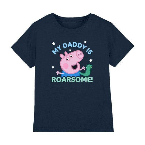 Front - Peppa Pig Childrens/Kids Roarsome Daddy George Pig T-Shirt