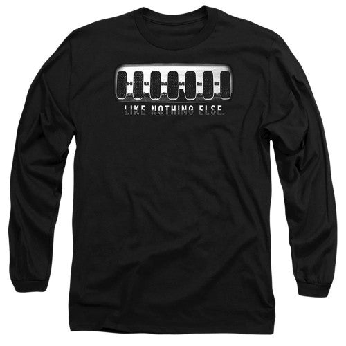 Front - Hummer Unisex Adult Grill Logo Long-Sleeved T-Shirt