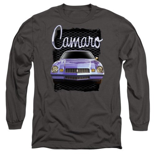 Front - Chevrolet Unisex Adult Yellow Camaro Long-Sleeved T-Shirt