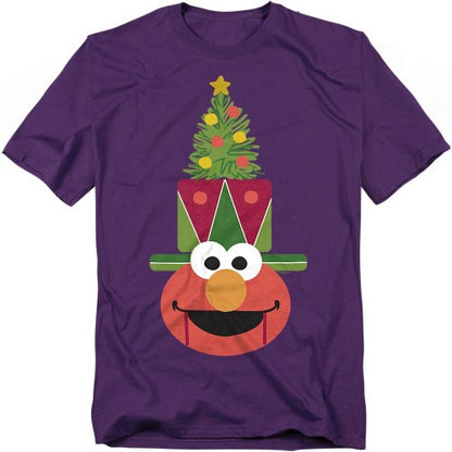 Front - Sesame Street Unisex Adult Elmo Nutcracker Christmas T-Shirt