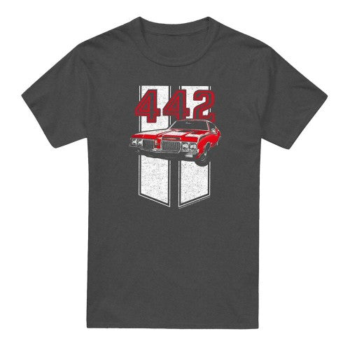 Front - Oldsmobile Unisex Adult 442 Heather T-Shirt