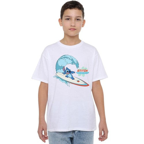 Front - Lilo & Stitch Boys Big Wave Surf T-Shirt