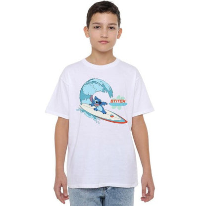 Front - Lilo & Stitch Boys Big Wave Surf T-Shirt