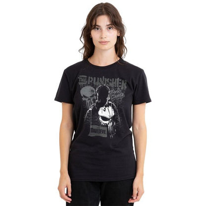 Front - Daredevil Womens/Ladies Born Again Punisher Graffiti T-Shirt