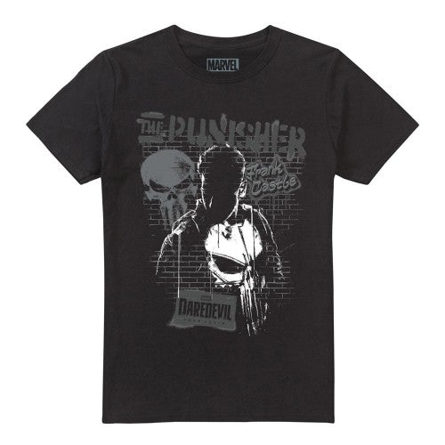 Front - Daredevil Unisex Adult Born Again Punisher T-Shirt