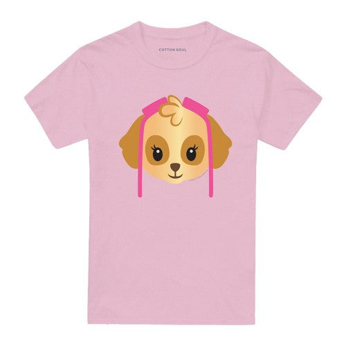 Front - Paw Patrol Unisex Adult Skye Emoji T-Shirt