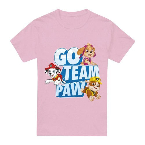 Front - Paw Patrol Unisex Adult Go Team Paw T-Shirt