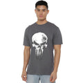 Front - Daredevil Unisex Adult Born Again Punisher Skull T-Shirt