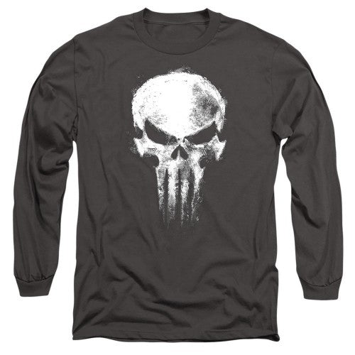Front - Daredevil Unisex Adult Born Again Punisher Skull Long-Sleeved T-Shirt