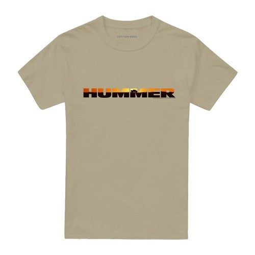 Front - Hummer Unisex Adult Sunset Logo T-Shirt