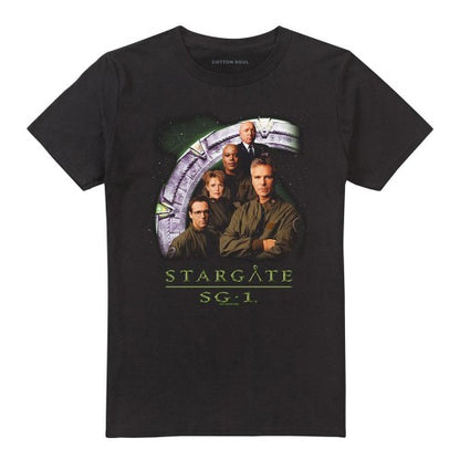 Front - Stargate SG-1 Unisex Adult Cast Stacked T-Shirt