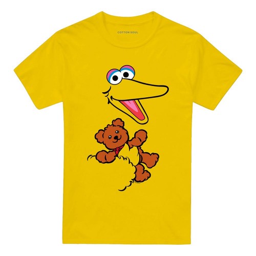 Front - Sesame Street Unisex Adult Radar Big Bird Face T-Shirt